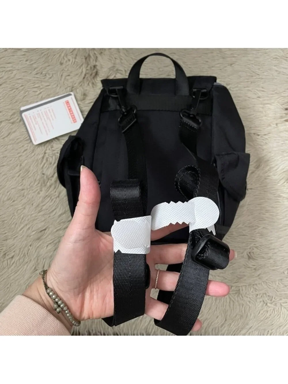 Doughnut Black Lighthouse Backpack - Small w/ Travel Pillow, BNWTs! 🦄